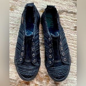 Blowfish ~ black slip on sneakers women’s size 9